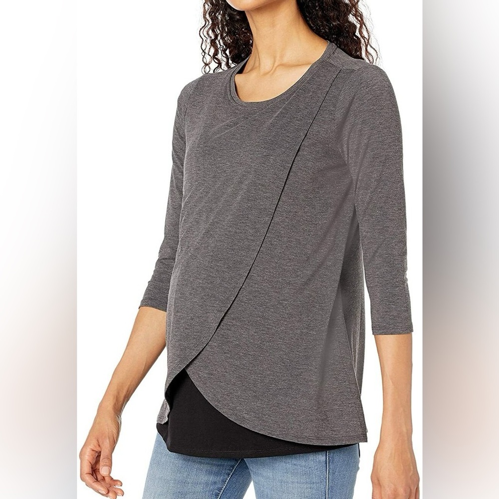 Motherhood Nursing Dark Gray Long Sleeve Top G